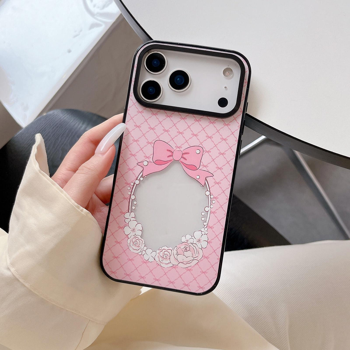 Compatible with iPhone 18 Pro Max & 17 Pro Max Cream Cake Pattern Acrylic TPU Phone Case - Cherry Cake