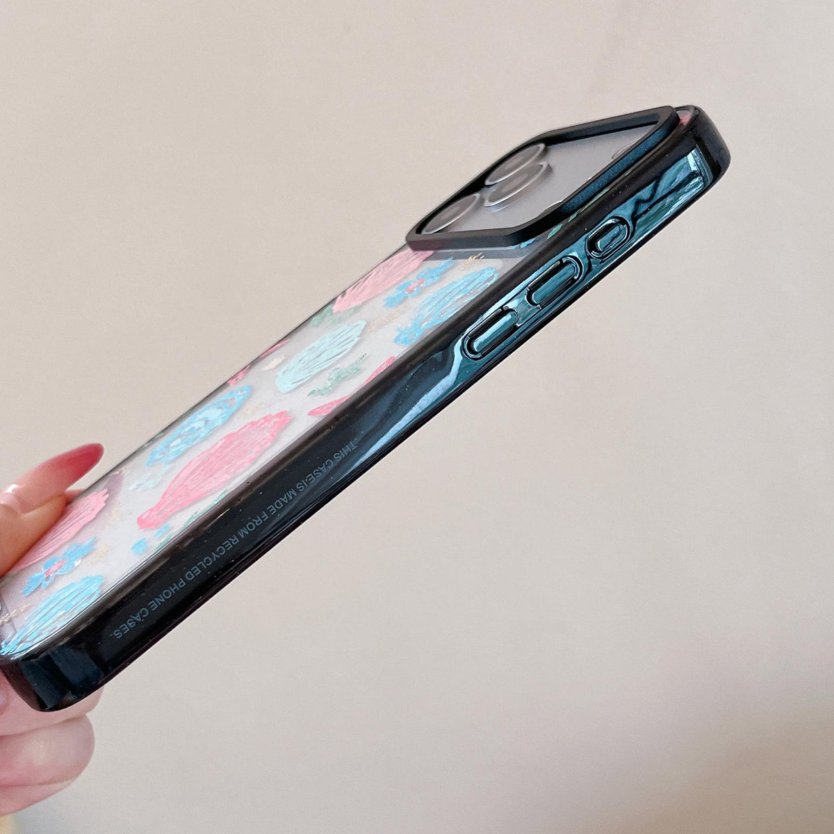 Compatible with iPhone 18 Pro Max & 17 Pro Max Seashell Bow Transparent Magnetic Acrylic TPU Phone Case - Pearl Powder Seashell Starfish