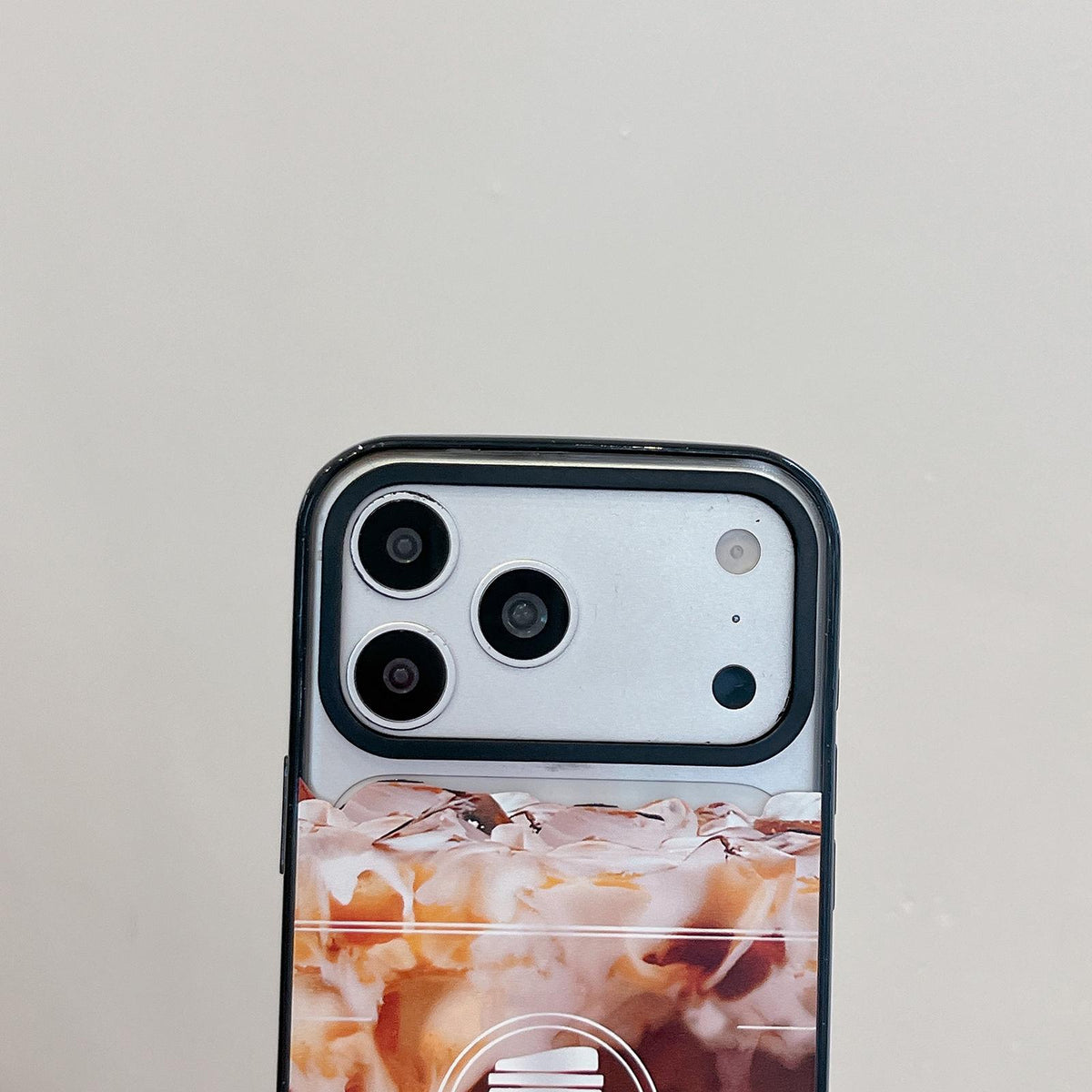 Compatible with iPhone 18 Pro Max & 17 Pro Max Matcha Latte Cake Pattern Magnetic Acrylic TPU Phone Case - Mint Chocolate Cake