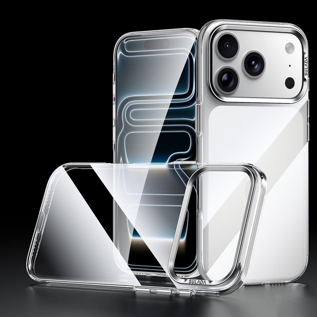 Compatible with iPhone 18 Pro Max SULADA Crystal Series Clear PC Phone Case - Transparent