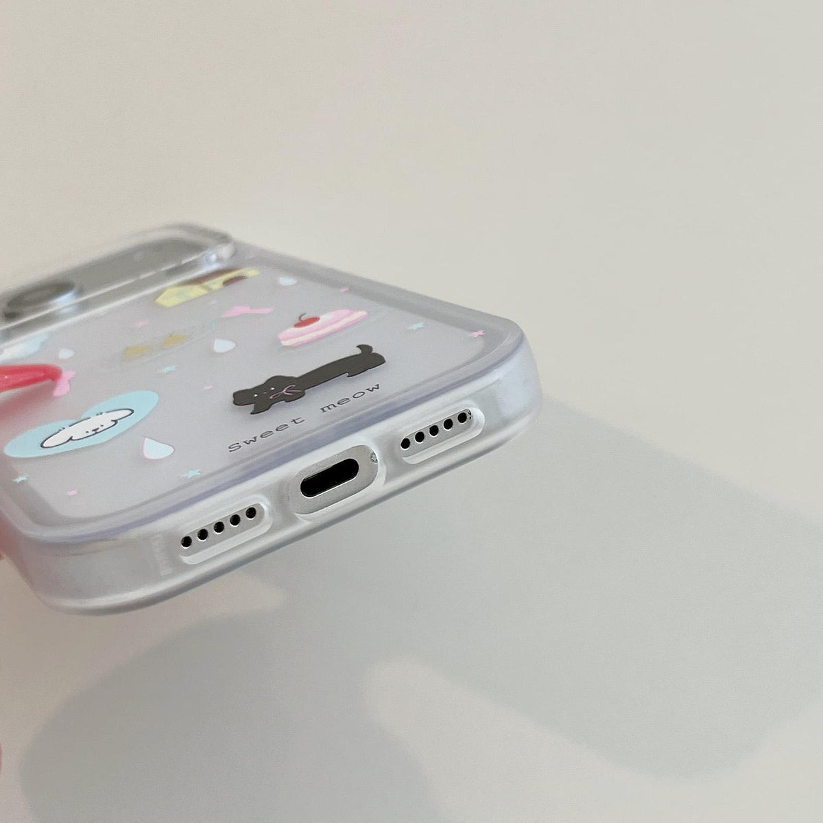 Compatible with iPhone 18 Pro Max & 17 Pro Max Skin Feel Frosted Cartoon Sticker Acrylic Phone Case - Star Striped Musical Notes