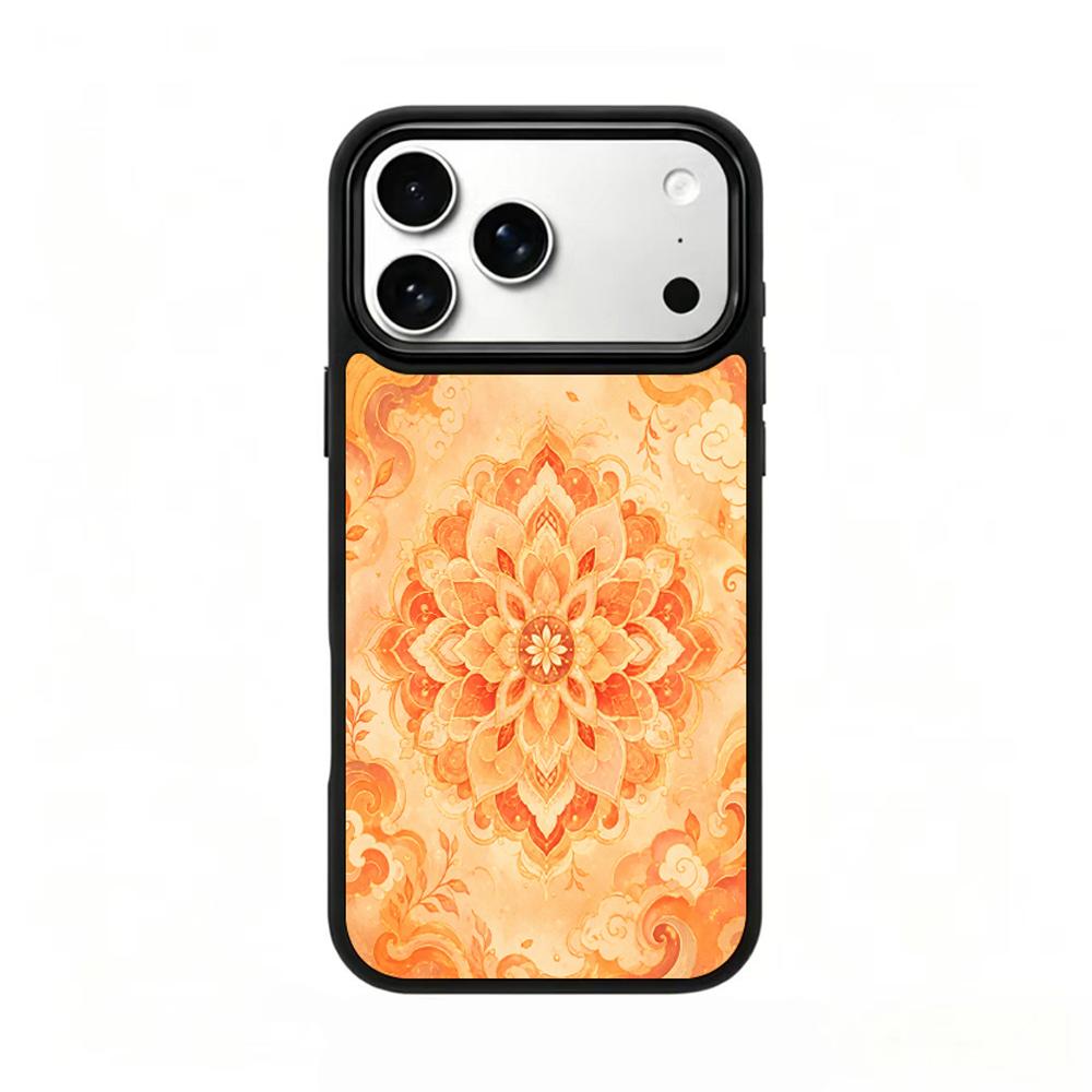 Compatible with iPhone 18 Pro Max & 17 Pro Max Fire Series PC Silicone Magnetic Phone Case - Fire Lotus
