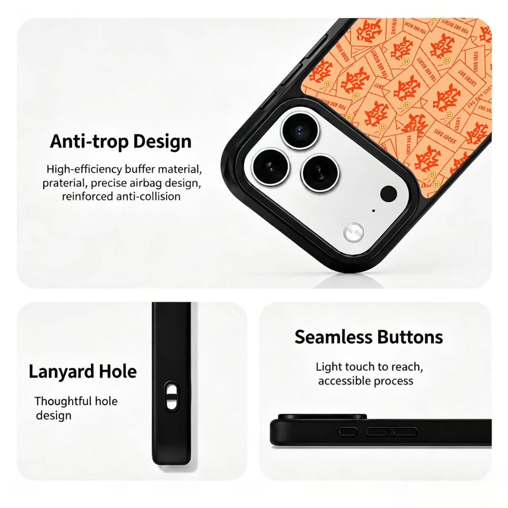 Compatible with iPhone 18 Pro & 17 Pro Fire Series PC Silicone Magnetic Phone Case - Fire Money Note
