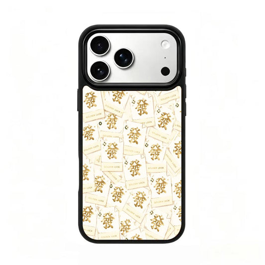 Compatible with iPhone 18 Pro Max & 17 Pro Max Gold Series PC Silicone Magnetic Phone Case - Golden Money Note