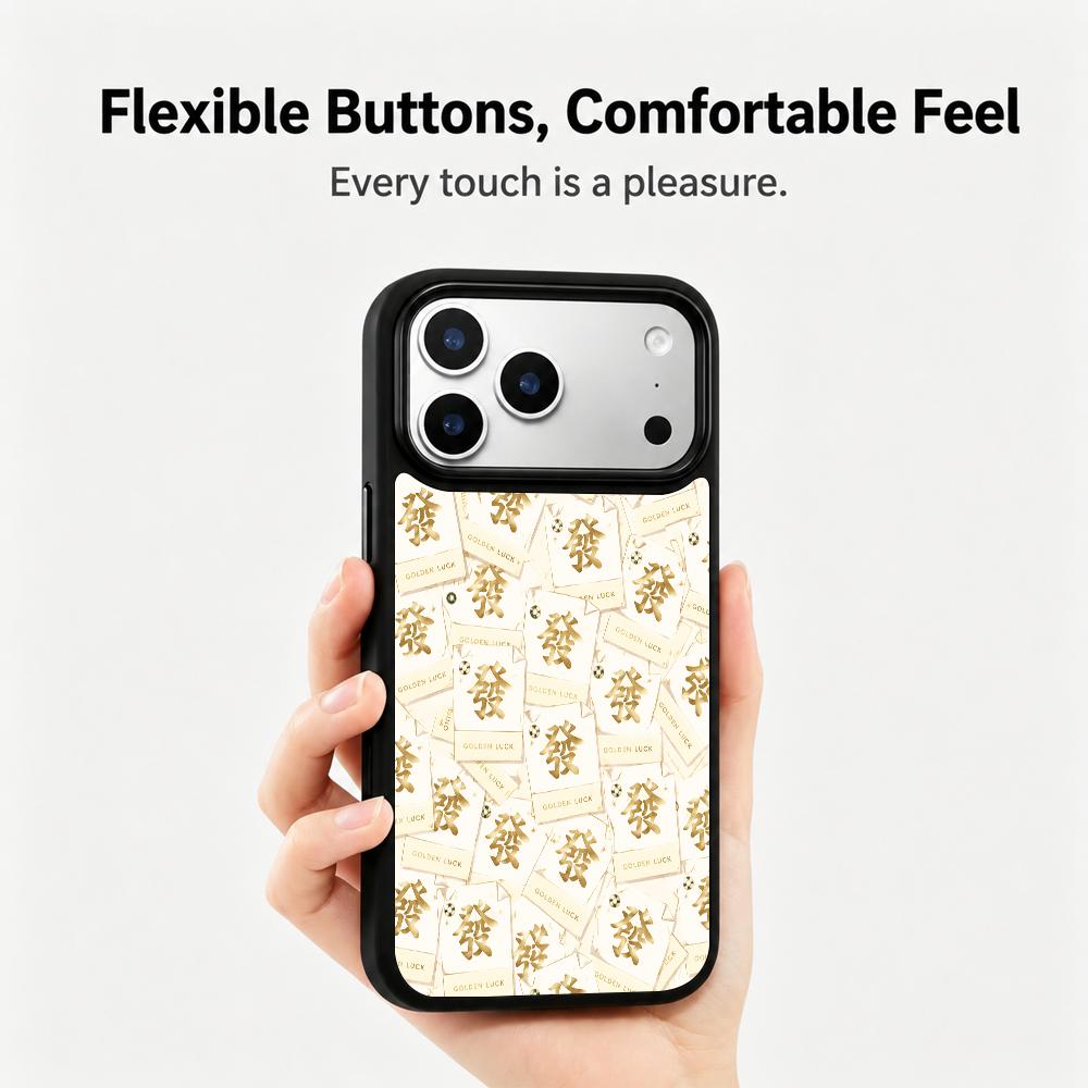 Compatible with iPhone 18 Pro Max & 17 Pro Max Gold Series PC Silicone Magnetic Phone Case - Golden Money Note