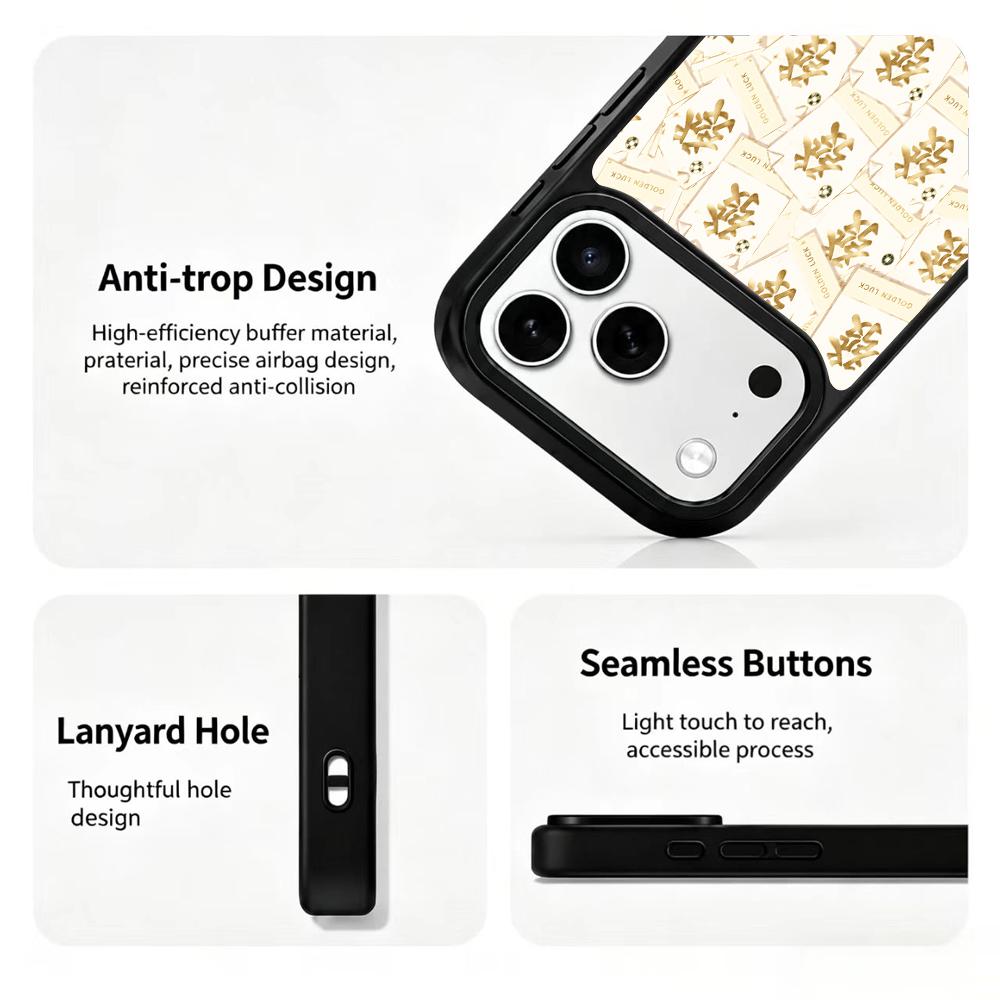 Compatible with iPhone 18 Pro Max & 17 Pro Max Gold Series PC Silicone Magnetic Phone Case - Golden Money Note