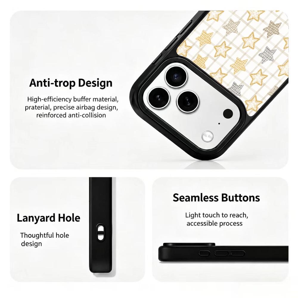 Compatible with iPhone 18 Pro Max & 17 Pro Max Gold Series PC Silicone Magnetic Phone Case - Venus Brilliance