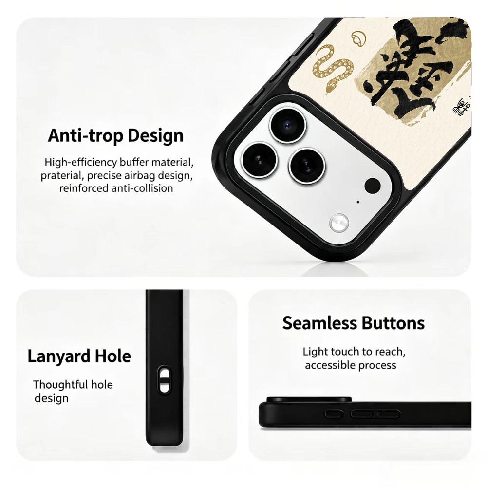 Compatible with iPhone 18 Pro Max & 17 Pro Max Gold Series PC Silicone Magnetic Phone Case - Money Comes