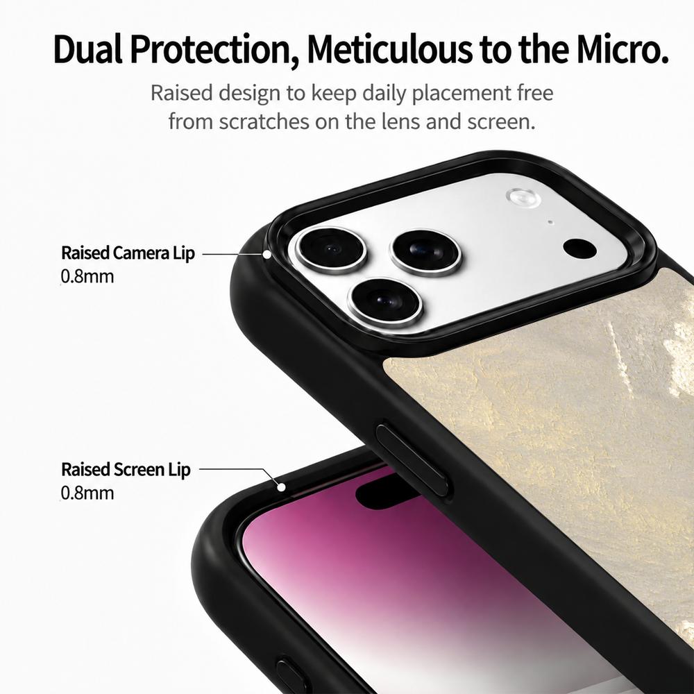 Compatible with iPhone 18 Pro Max & 17 Pro Max Gold Series PC Silicone Magnetic Phone Case - Golden Journey