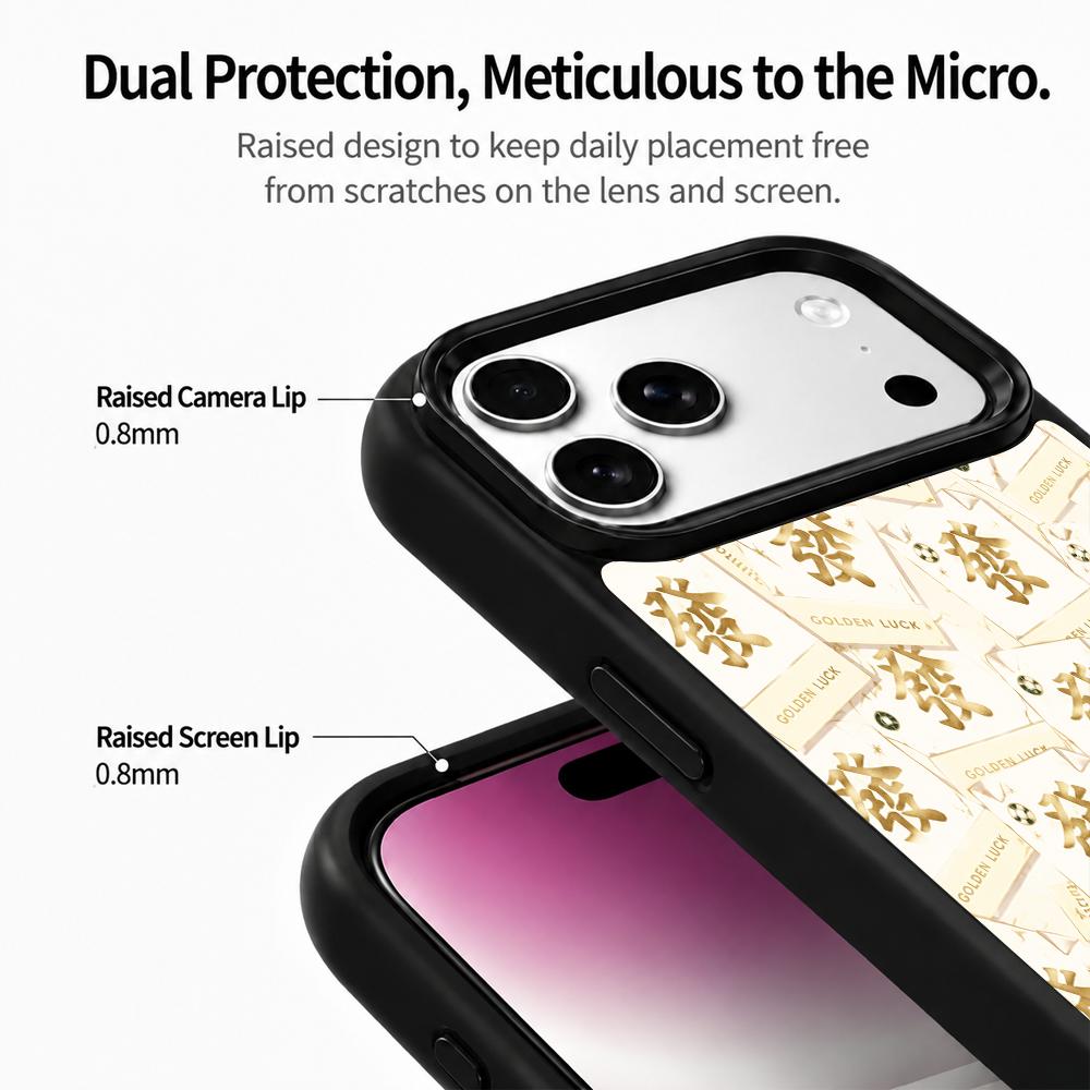 Compatible with iPhone 18 Pro & 17 Pro Gold Series PC Silicone Magnetic Phone Case - Golden Money Note