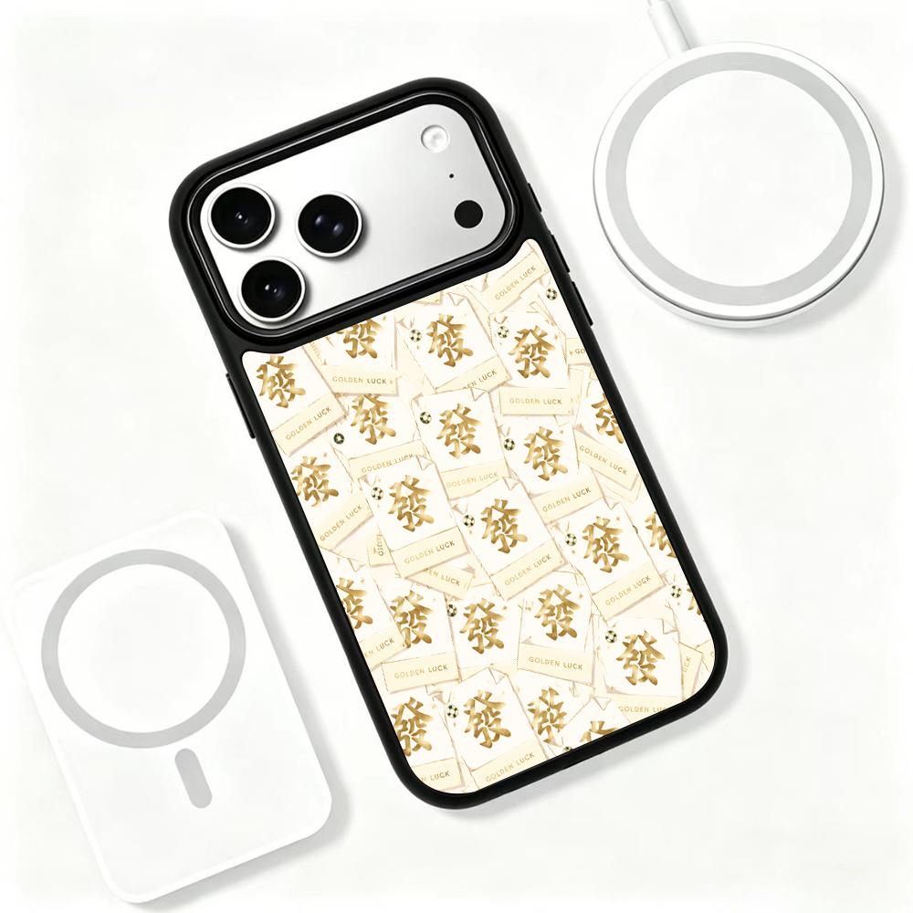 Compatible with iPhone 18 Pro & 17 Pro Gold Series PC Silicone Magnetic Phone Case - Golden Money Note