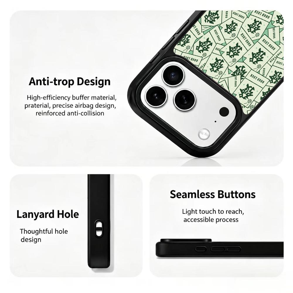 Compatible with iPhone 18 Pro Max & 17 Pro Max Wood Series PC Silicone Magnetic Phone Case - Wooden Money Note