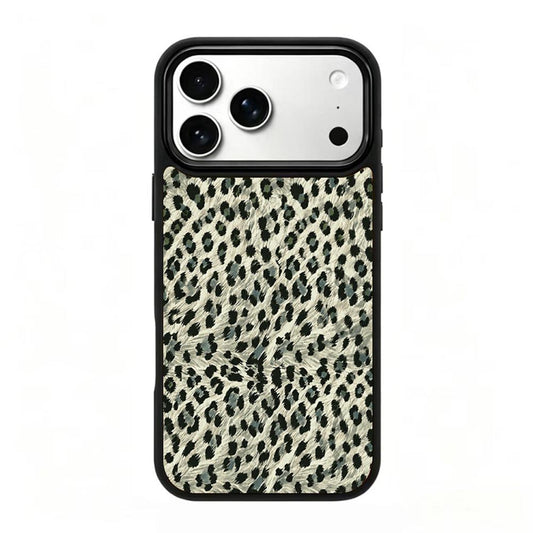 Compatible with iPhone 18 Pro Max & 17 Pro Max Wood Series PC Silicone Magnetic Phone Case - Wood Leopard Print