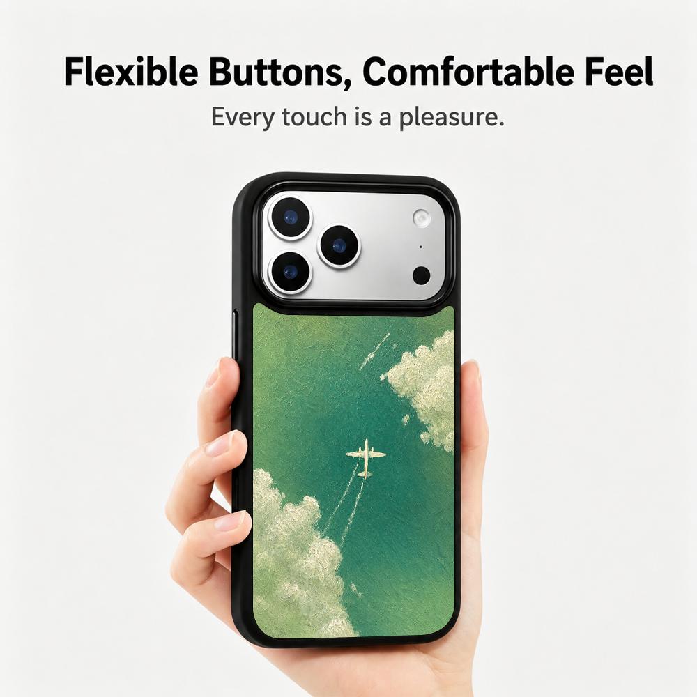 Compatible with iPhone 18 Pro Max & 17 Pro Max Wood Series PC Silicone Magnetic Phone Case - Wooden Voyage