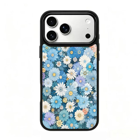 Compatible with iPhone 18 Pro Max & 17 Pro Max Water Series PC Silicone Magnetic Phone Case - Water Daisy