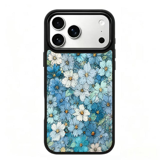 Compatible with iPhone 18 Pro Max & 17 Pro Max Water Series PC Silicone Magnetic Phone Case - Water Flower