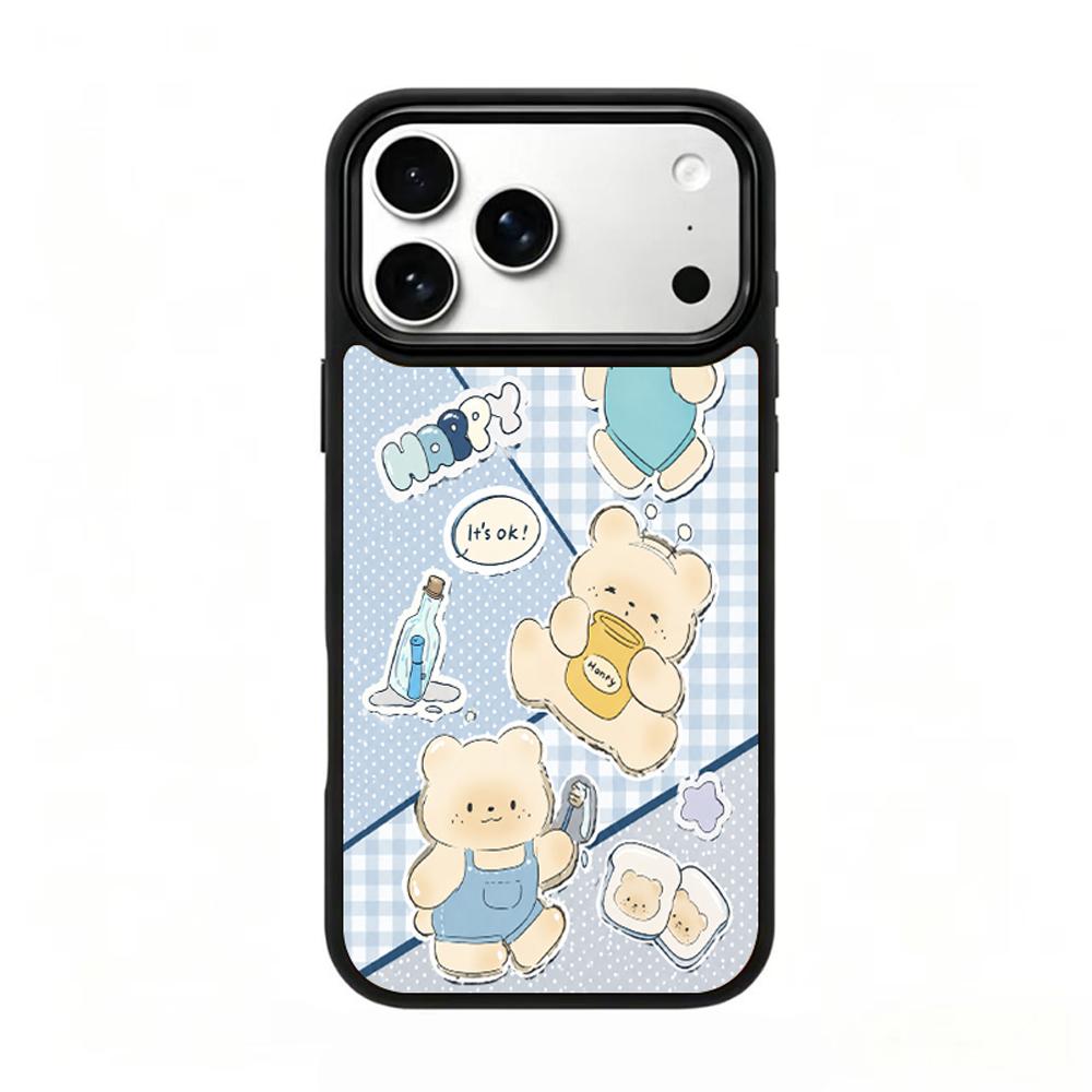 Compatible with iPhone 18 Pro Max & 17 Pro Max Water Series PC Silicone Magnetic Phone Case - Water Bear