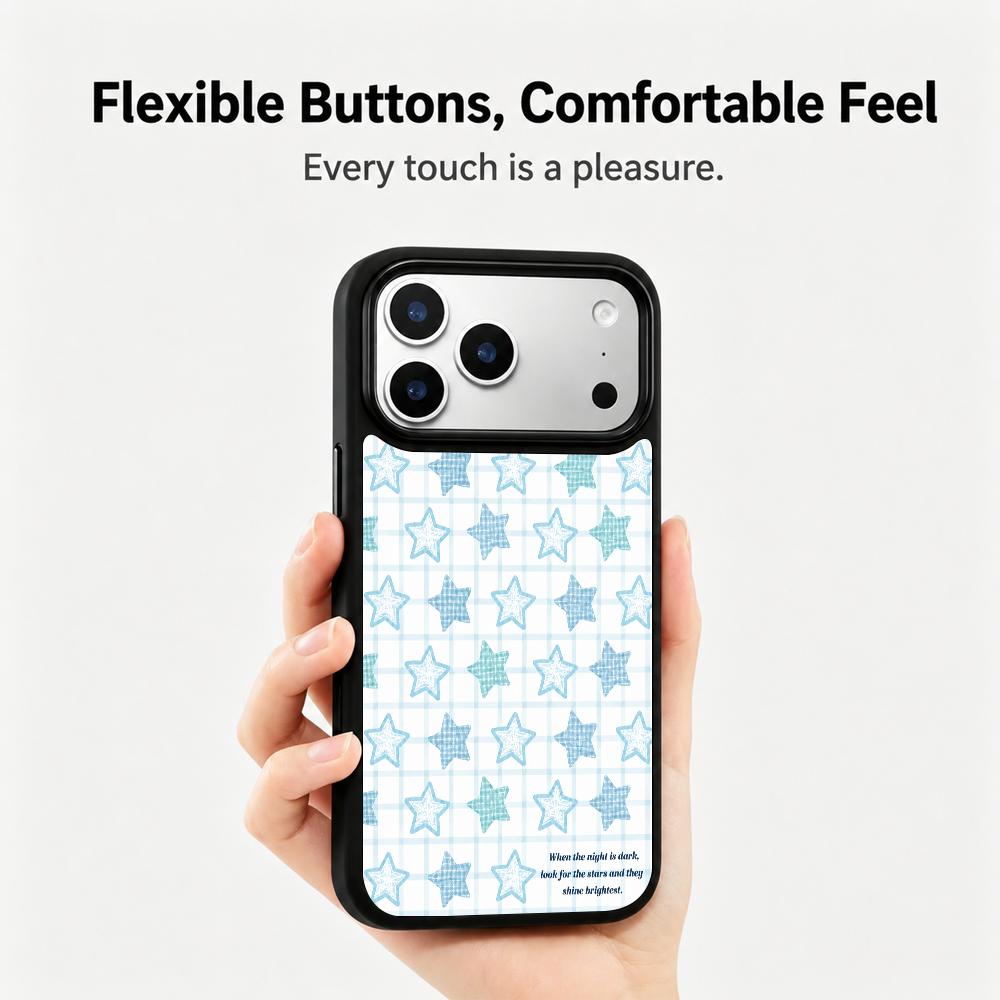 Compatible with iPhone 18 Pro Max & 17 Pro Max Water Series PC Silicone Magnetic Phone Case - Mercury Shimmer Print