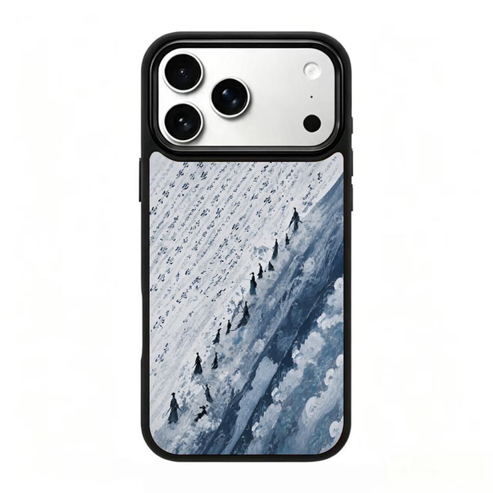 Compatible with iPhone 18 Pro Max & 17 Pro Max Water Series PC Silicone Magnetic Phone Case - Water Cloud Journey