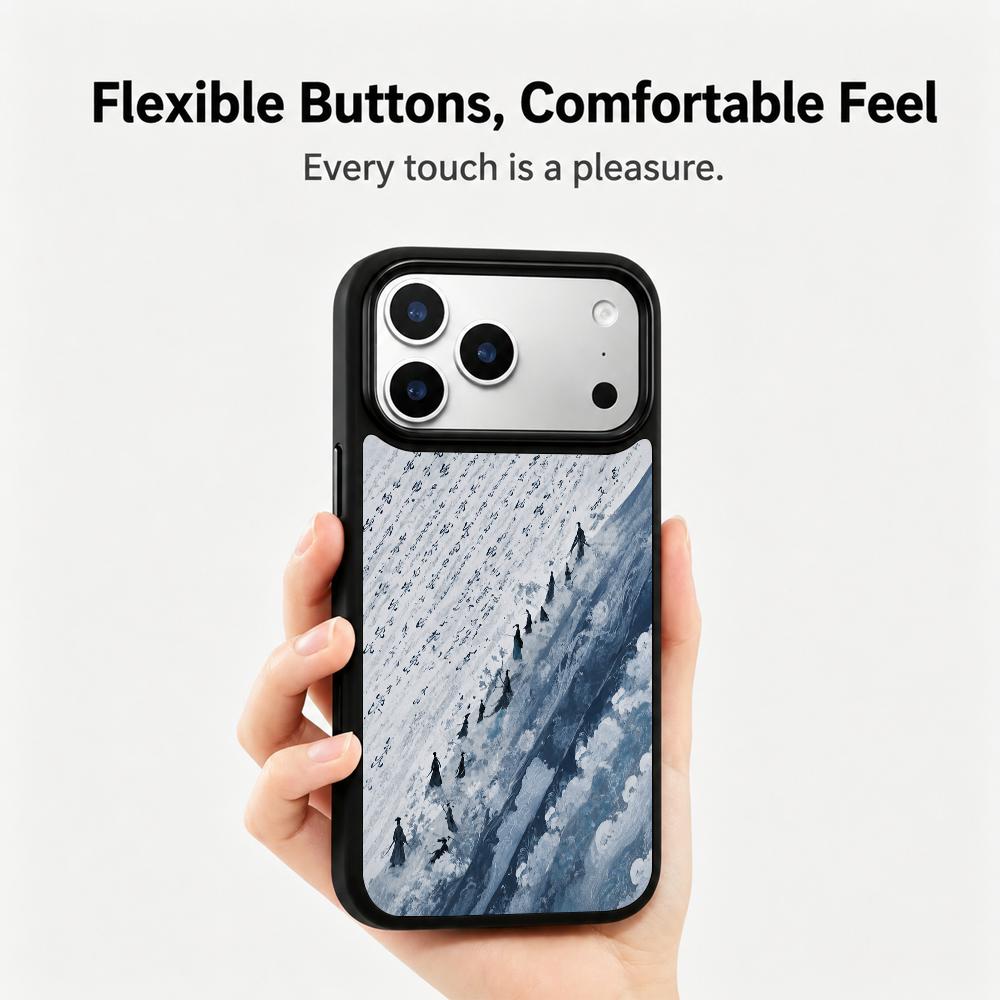 Compatible with iPhone 18 Pro Max & 17 Pro Max Water Series PC Silicone Magnetic Phone Case - Water Cloud Journey