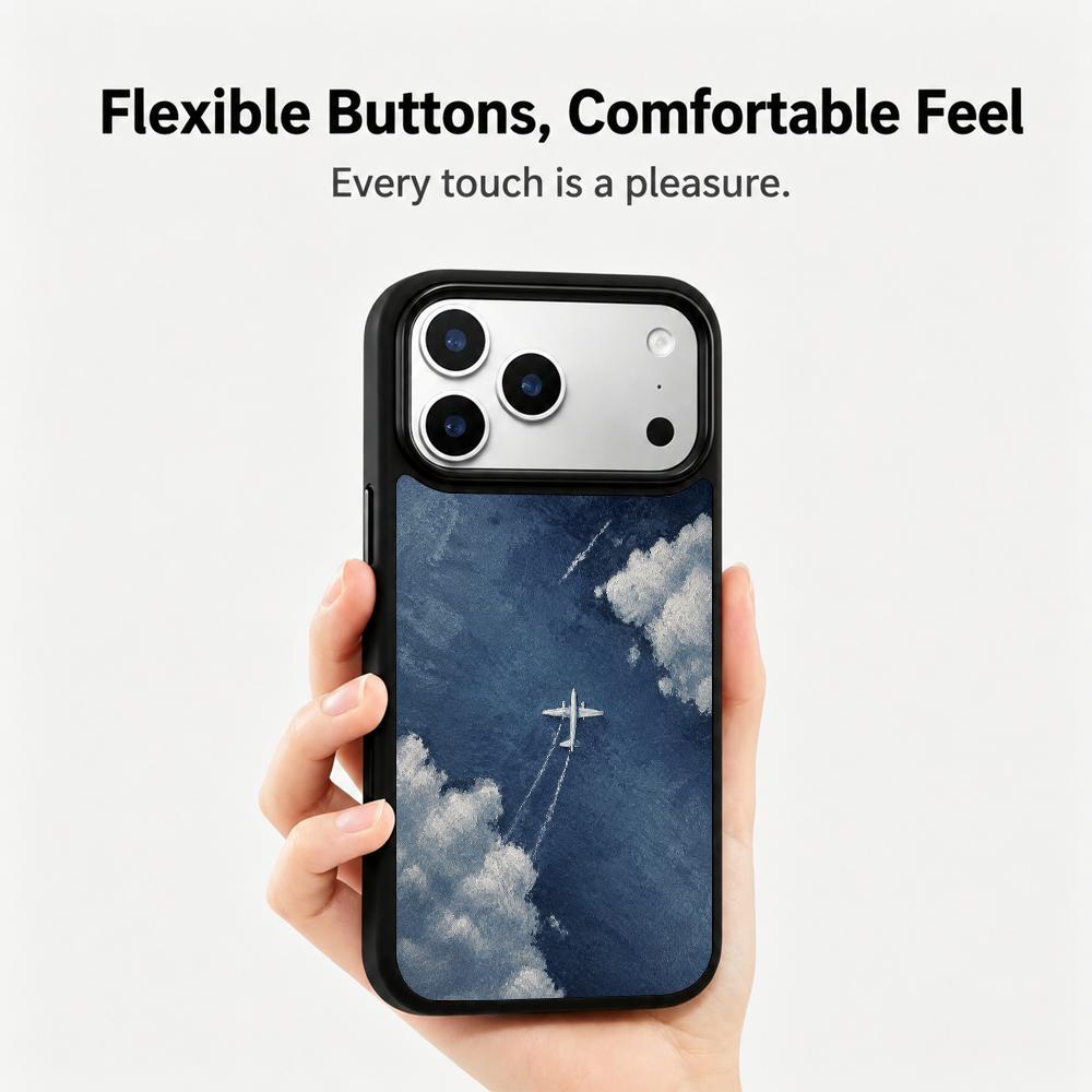 Compatible with iPhone 18 Pro Max & 17 Pro Max Water Series PC Silicone Magnetic Phone Case - Water Sail Journey
