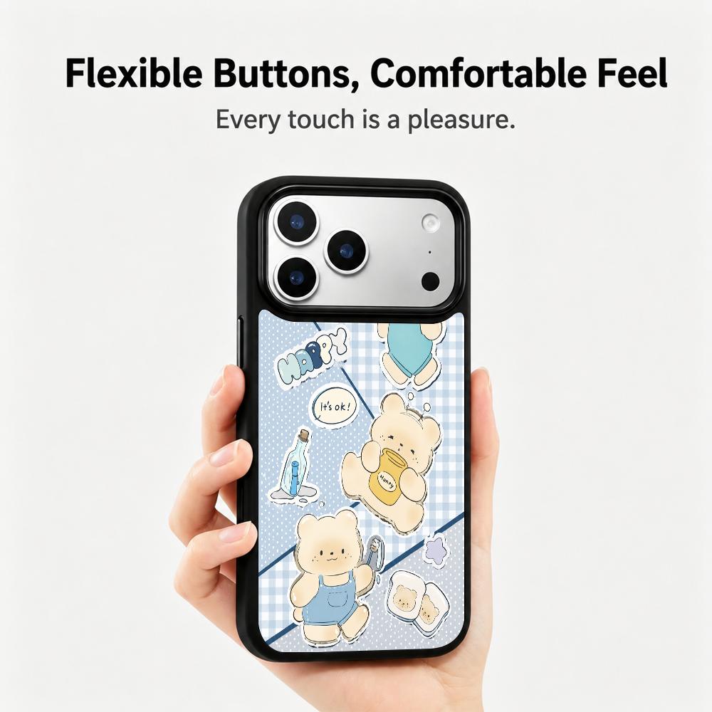 Compatible with iPhone 18 Pro & 17 Pro Water Series PC Silicone Magnetic Phone Case - Water Bear