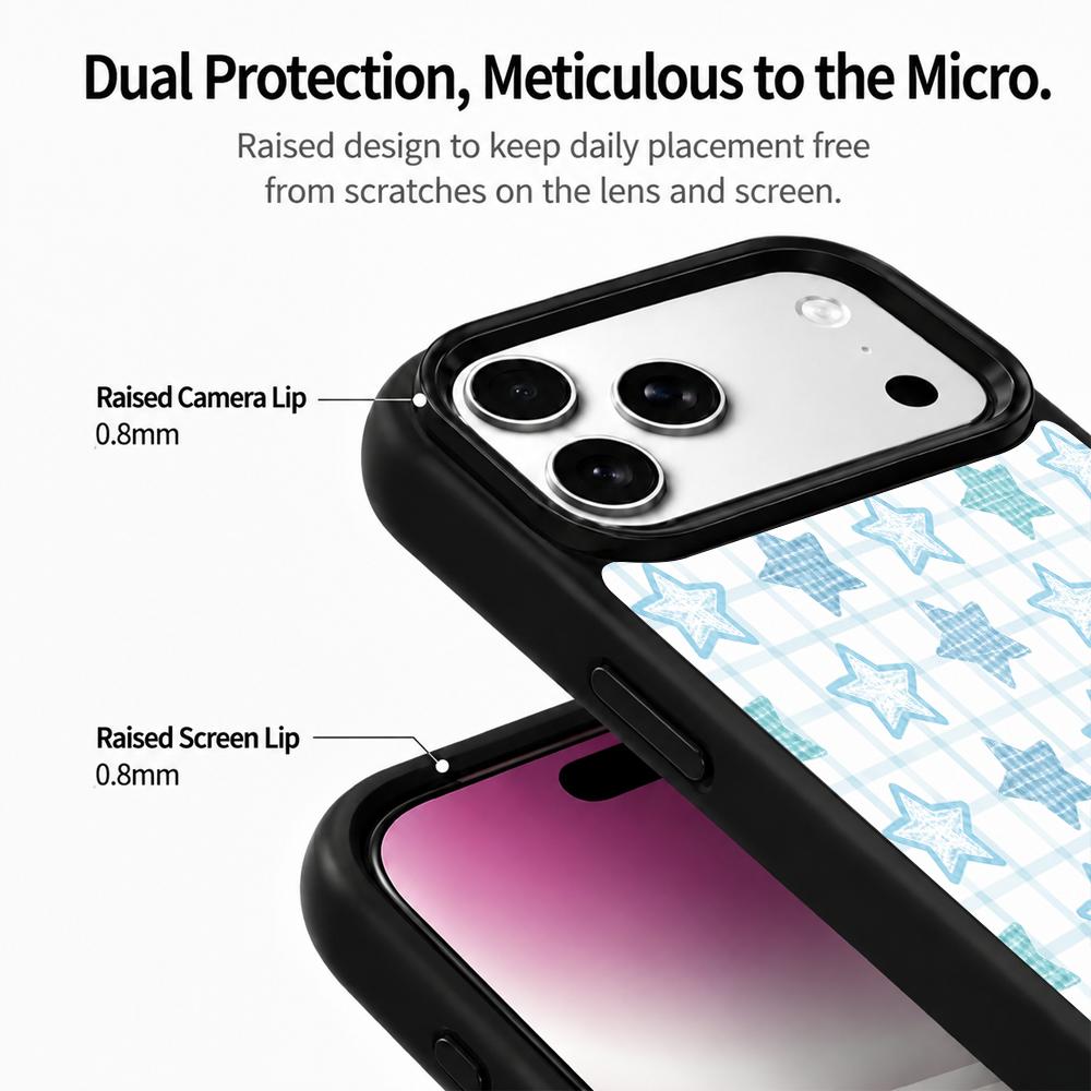 Compatible with iPhone 18 Pro & 17 Pro Water Series PC Silicone Magnetic Phone Case - Mercury Shimmer Print