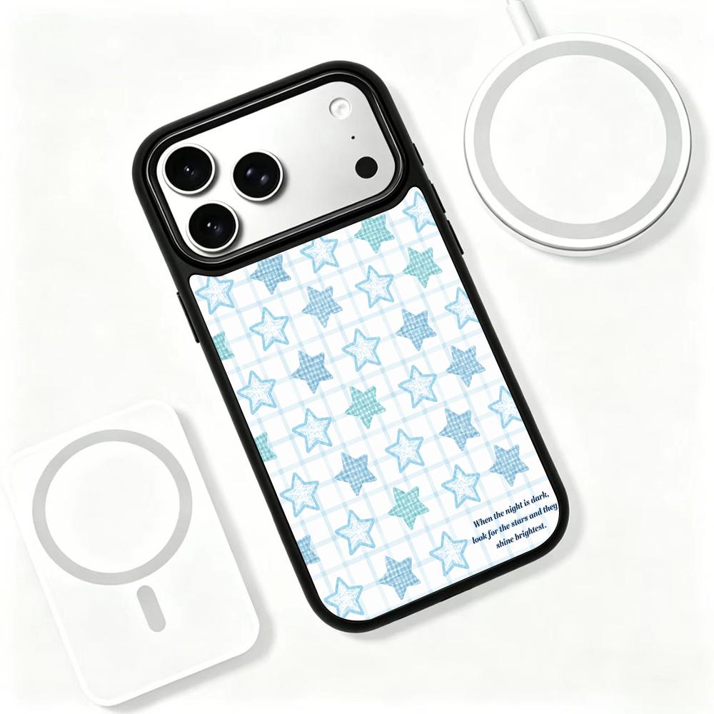 Compatible with iPhone 18 Pro & 17 Pro Water Series PC Silicone Magnetic Phone Case - Mercury Shimmer Print