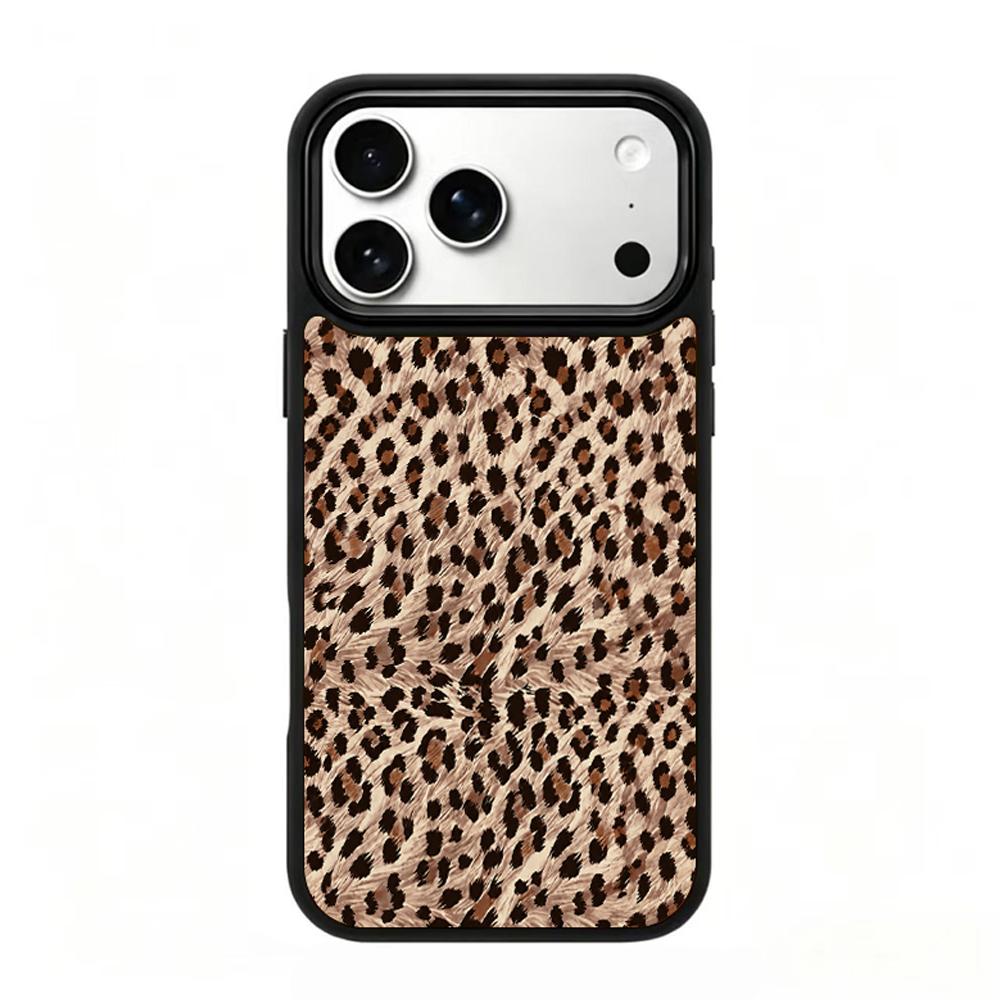 Compatible with iPhone 18 Pro Max & 17 Pro Max Earth Series PC Silicone Magnetic Phone Case - Earth Leopard Print