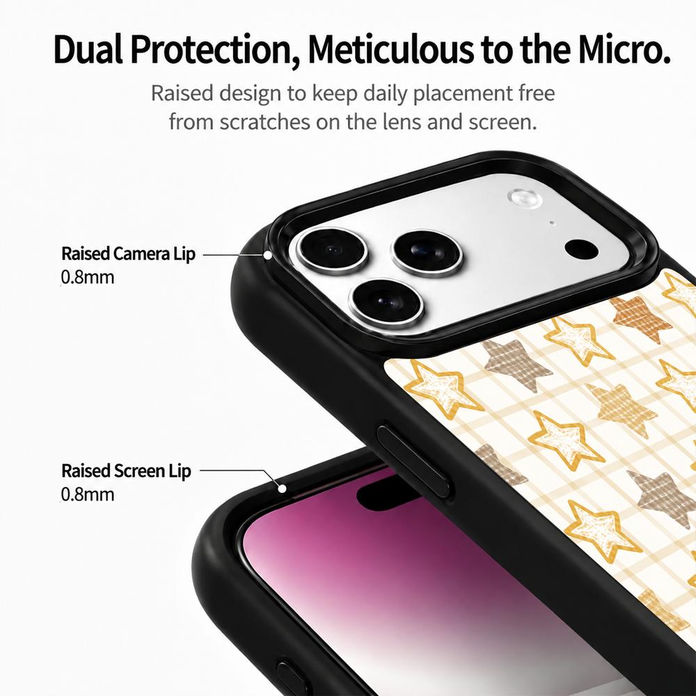 Compatible with iPhone 18 Pro Max & 17 Pro Max Earth Series PC Silicone Magnetic Phone Case - Saturn Shimmer Print