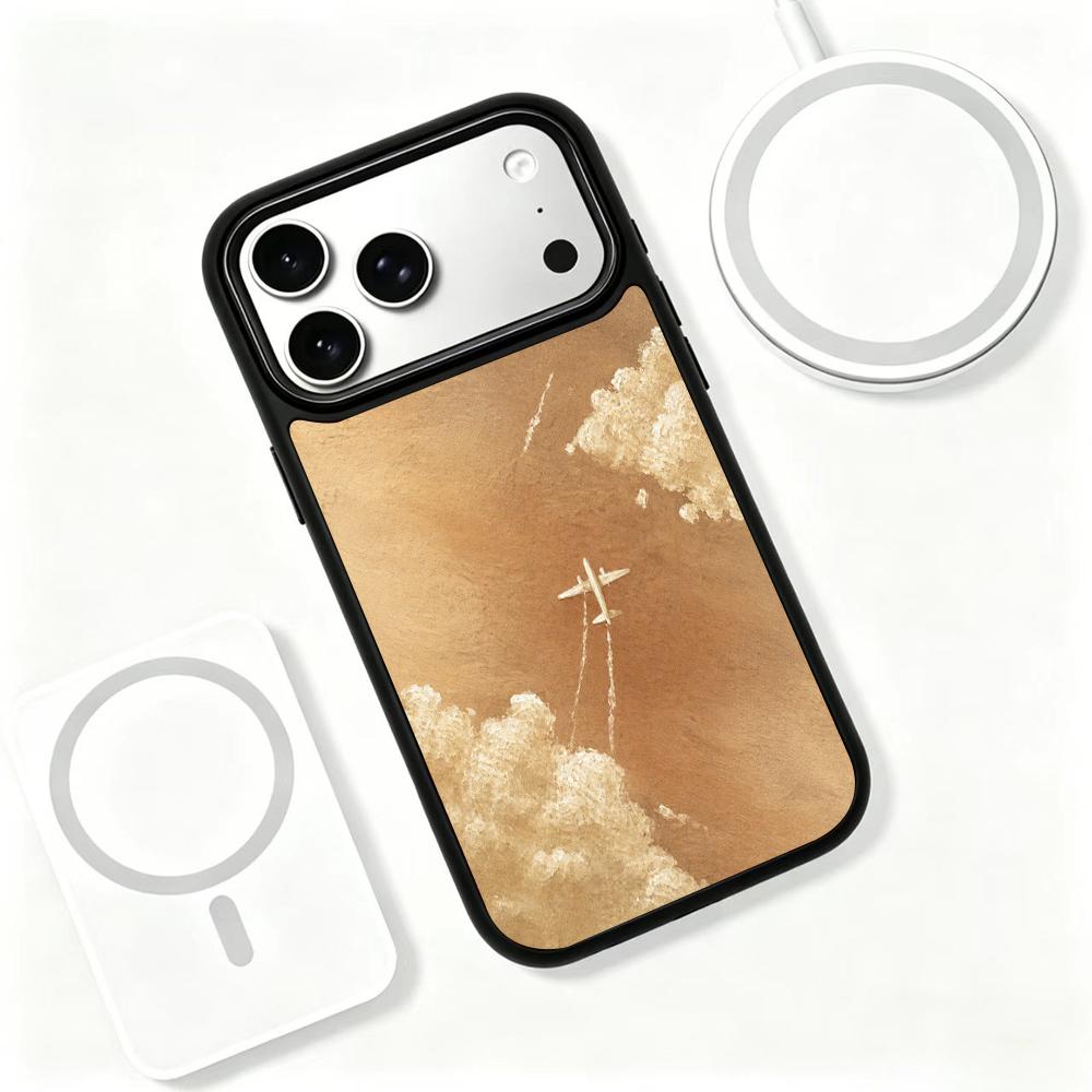 Compatible with iPhone 18 Pro Max & 17 Pro Max Earth Series PC Silicone Magnetic Phone Case - Earthy Sail Journey