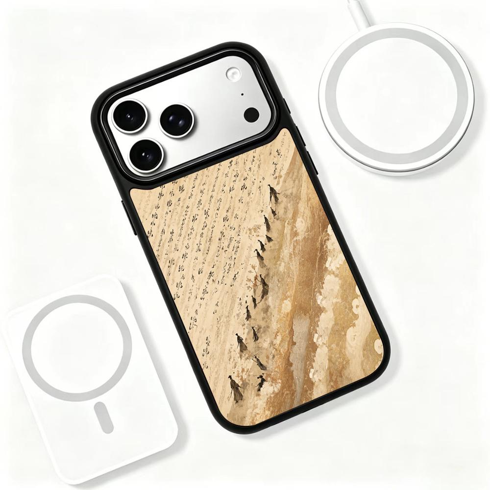 Compatible with iPhone 18 Pro & 17 Pro Earth Series PC Silicone Magnetic Phone Case - Earthy Cloud Journey