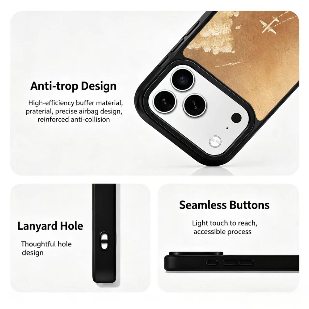 Compatible with iPhone 18 Pro & 17 Pro Earth Series PC Silicone Magnetic Phone Case - Earthy Sail Journey