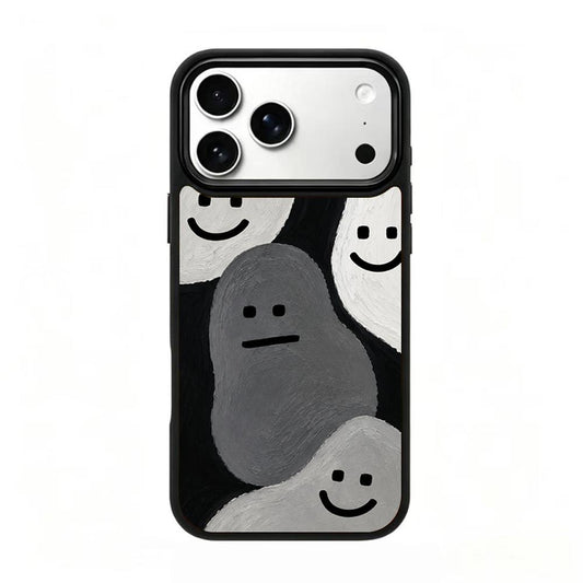 Compatible with iPhone 18 Pro Max & 17 Pro Max Colorful Painting PC Silicone Magnetic Phone Case - Solitude Tranquility