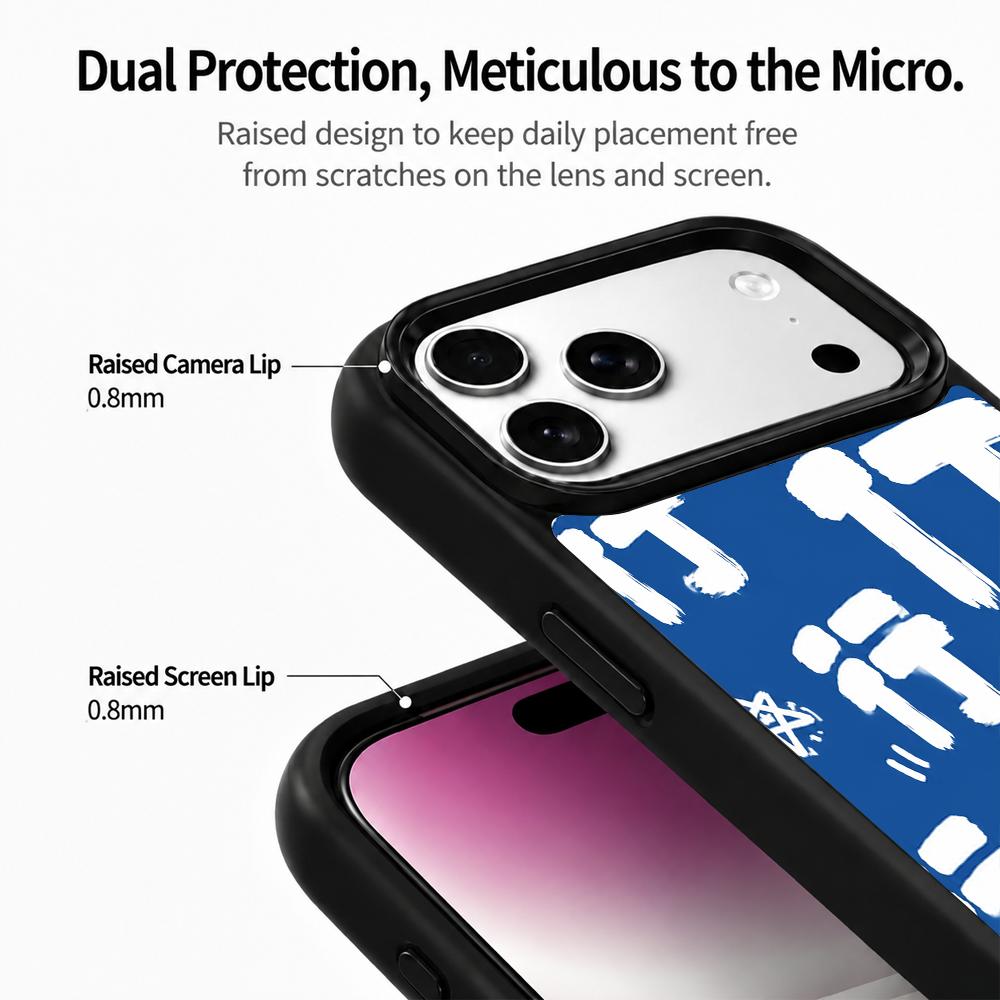 Compatible with iPhone 18 Pro Max & 17 Pro Max Colorful Painting PC Silicone Magnetic Phone Case - May Everything Go Smoothly