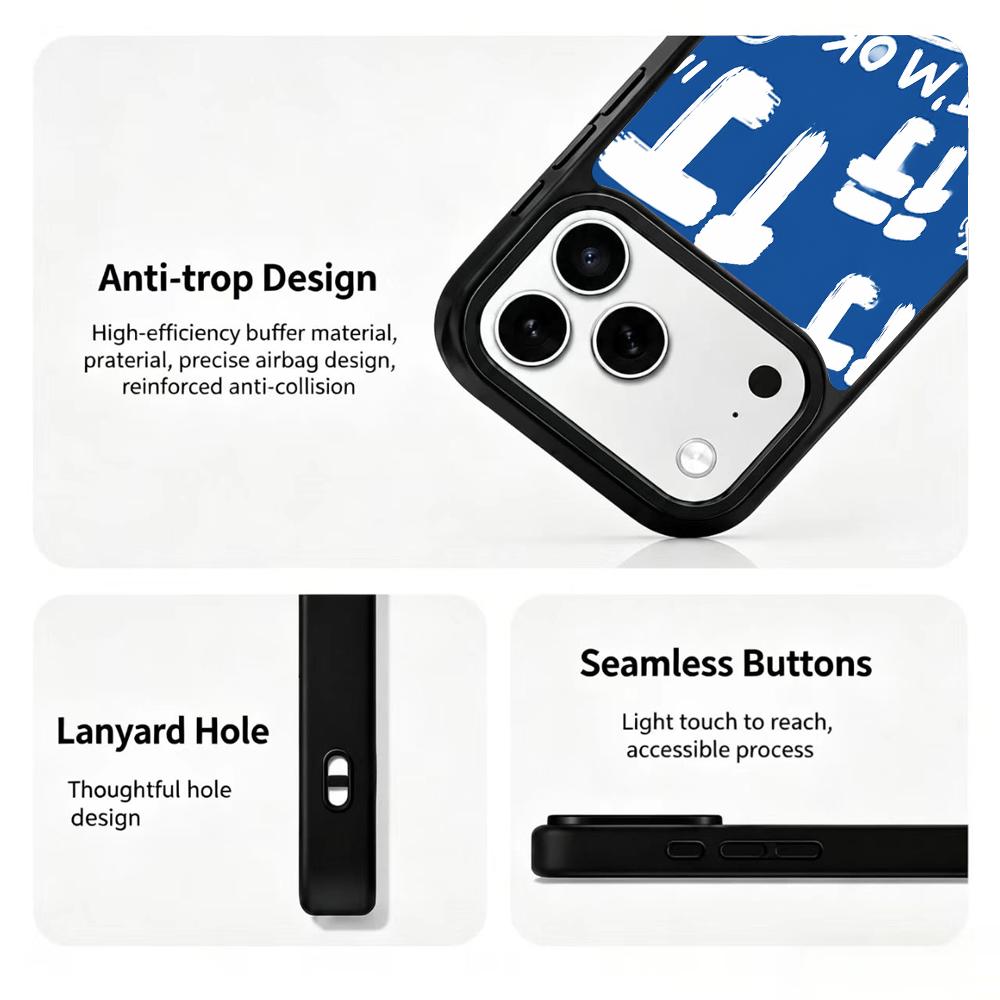 Compatible with iPhone 18 Pro & 17 Pro Colorful Painting PC Silicone Magnetic Phone Case - May Everything Go Smoothly