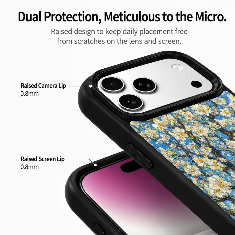 Compatible with iPhone 18 Pro Max & 17 Pro Max Colorful Painting PC Silicone Magnetic Phone Case - Spring Flowers