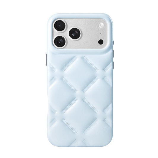 Compatible with iPhone 18 Pro Max & 17 Pro Max YOYOISLES Cloud Series Vegan Leather Phone Case - Blue