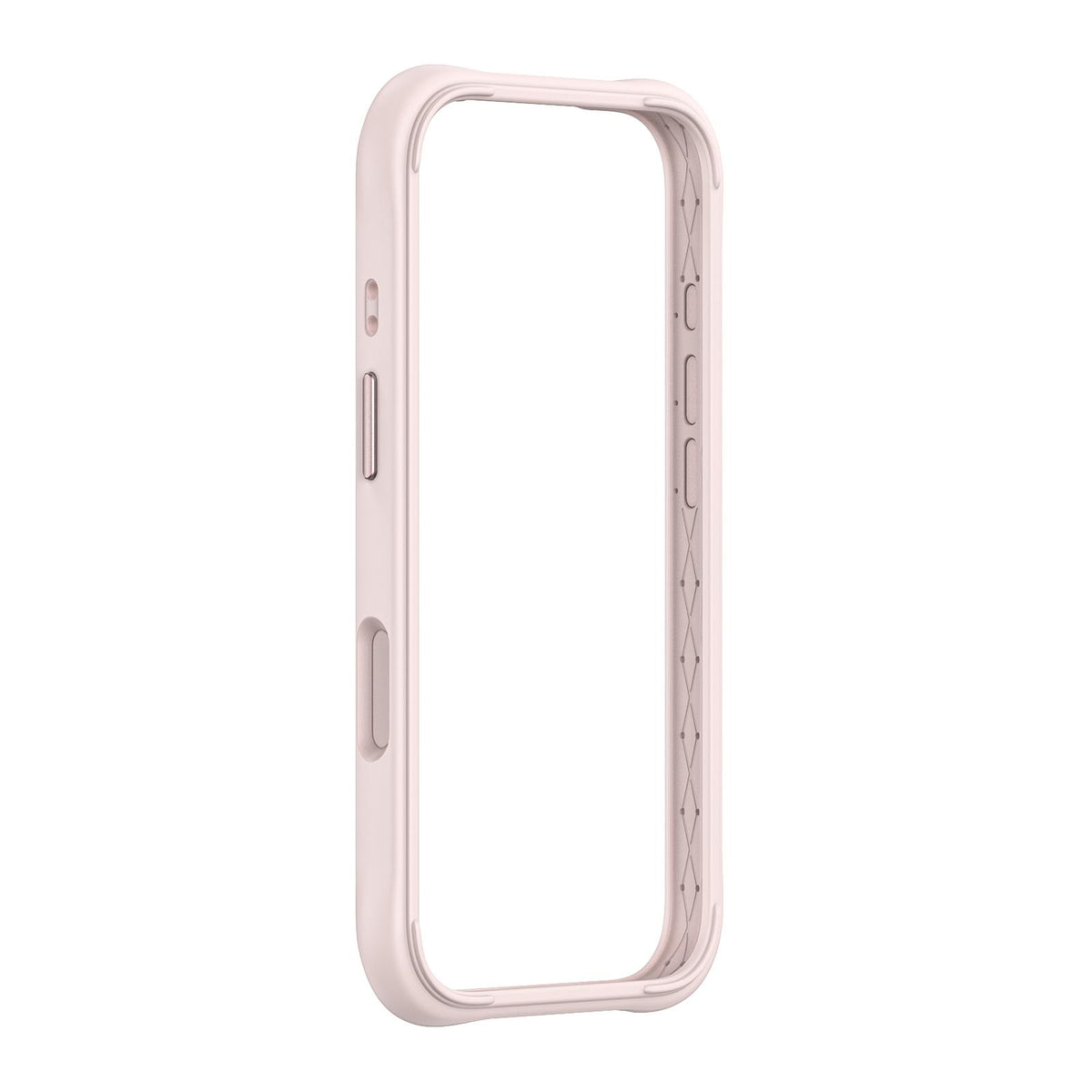 Compatible with iPhone 18 Pro Max Phone Silicone Frame Bumper - Grey Pink