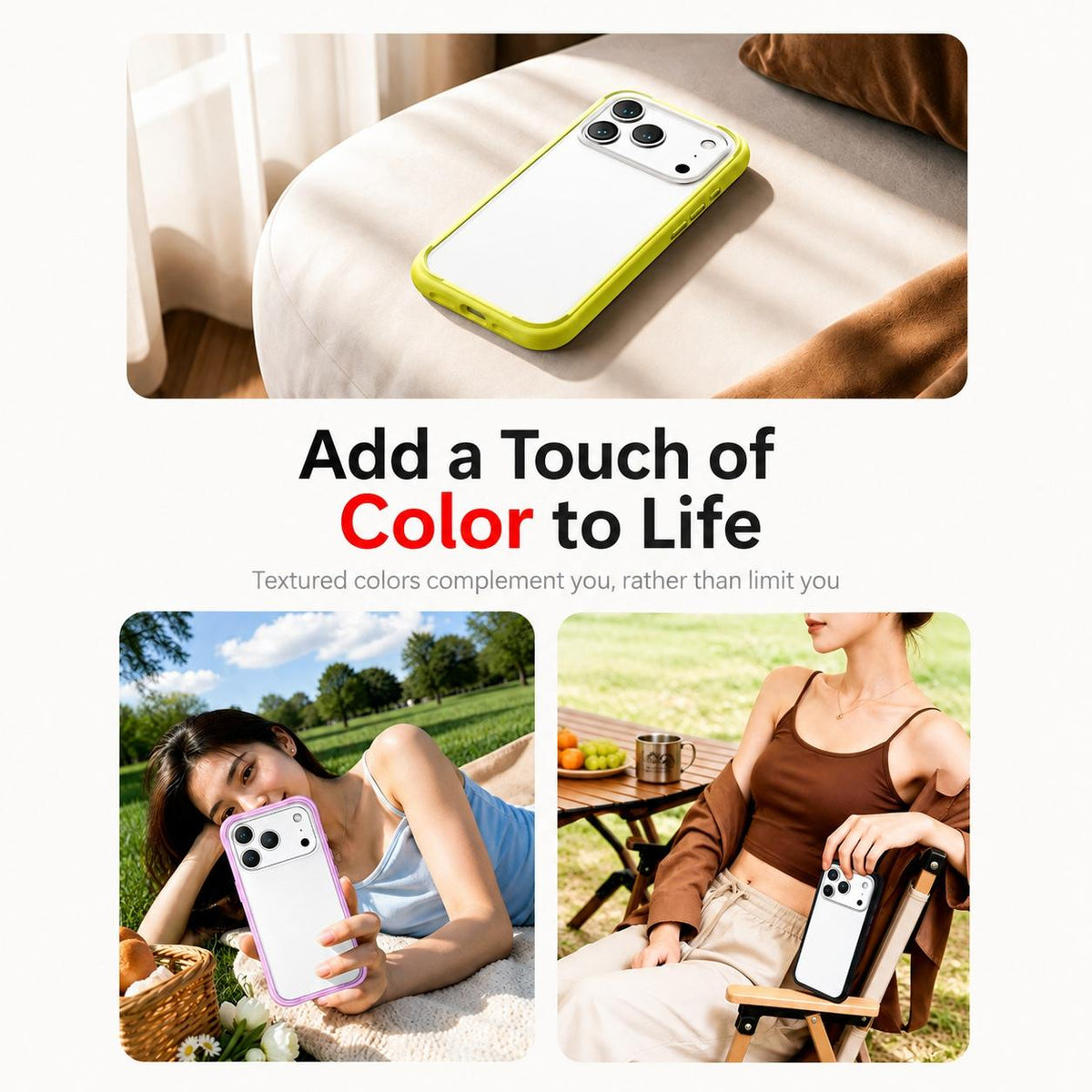 Compatible with iPhone 18 Pro Max Phone Silicone Frame Bumper - Black
