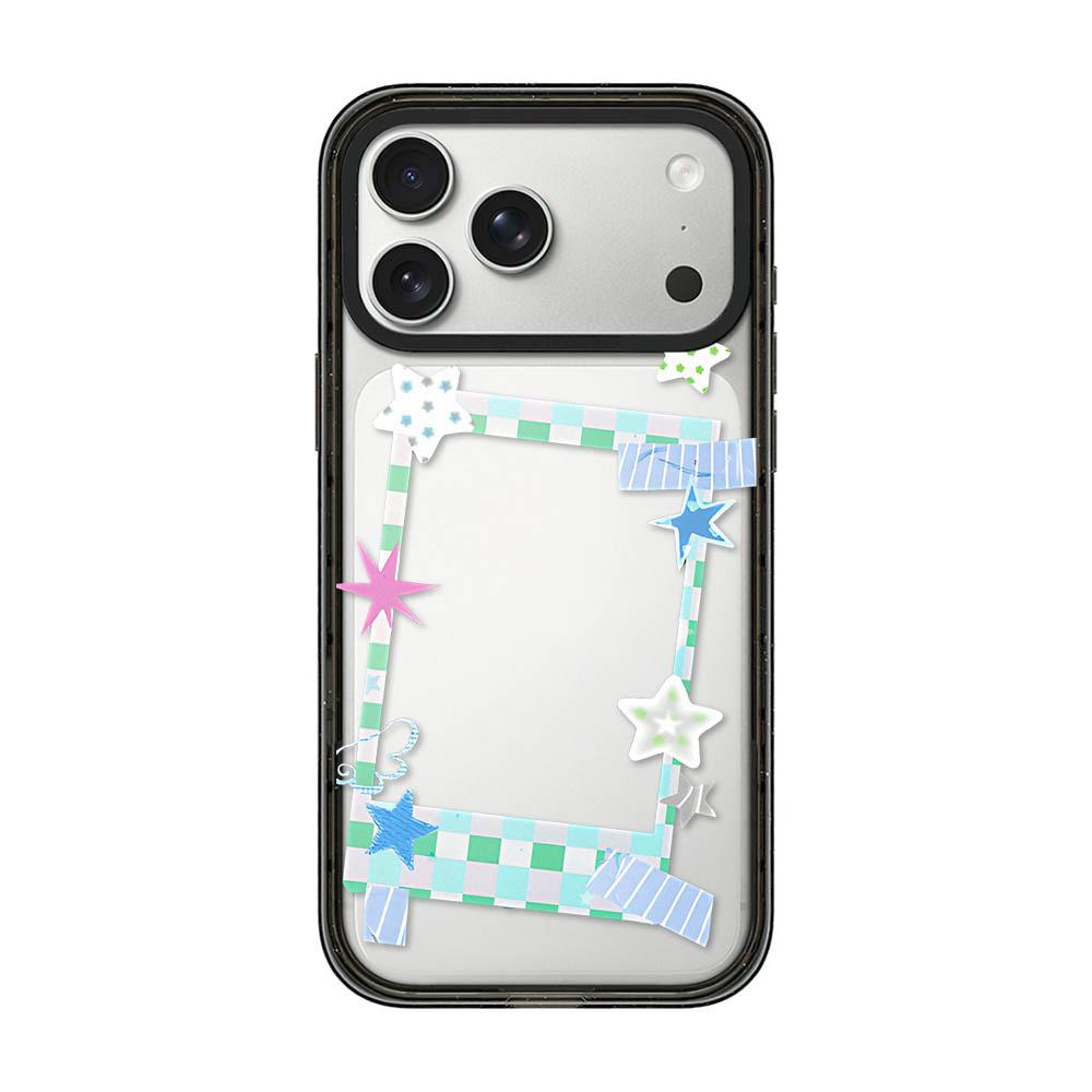 Compatible with iPhone 18 Pro Max & 17 Pro Max Star Four-leaf Clover Pattern Acrylic TPU Phone Case - Star Photo Frame