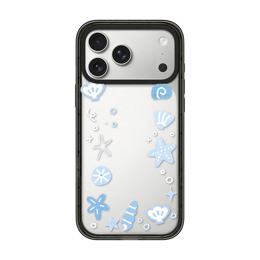 Compatible with iPhone 18 Pro Max & 17 Pro Max Star Four-leaf Clover Pattern Acrylic TPU Phone Case - Seashells