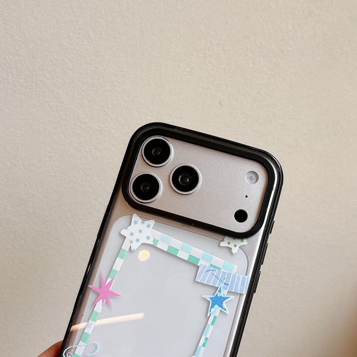 Compatible with iPhone 18 Pro Max & 17 Pro Max Star Four-leaf Clover Pattern Acrylic TPU Phone Case - Seashells