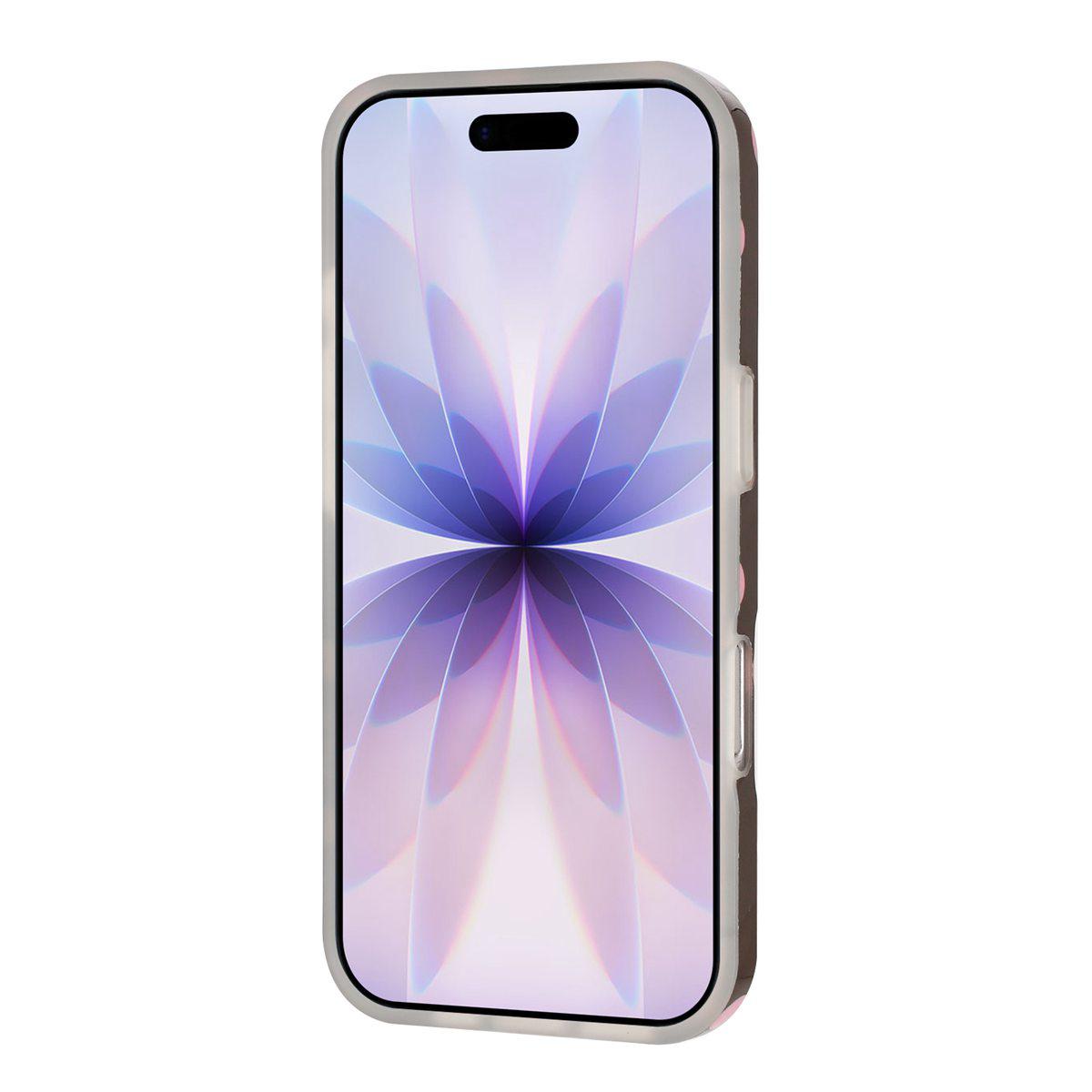 Compatible with iPhone 18 Pro Max Full Coverage IMD Printed Retro Large Dots Pattern TPU Phone Case - Coffee