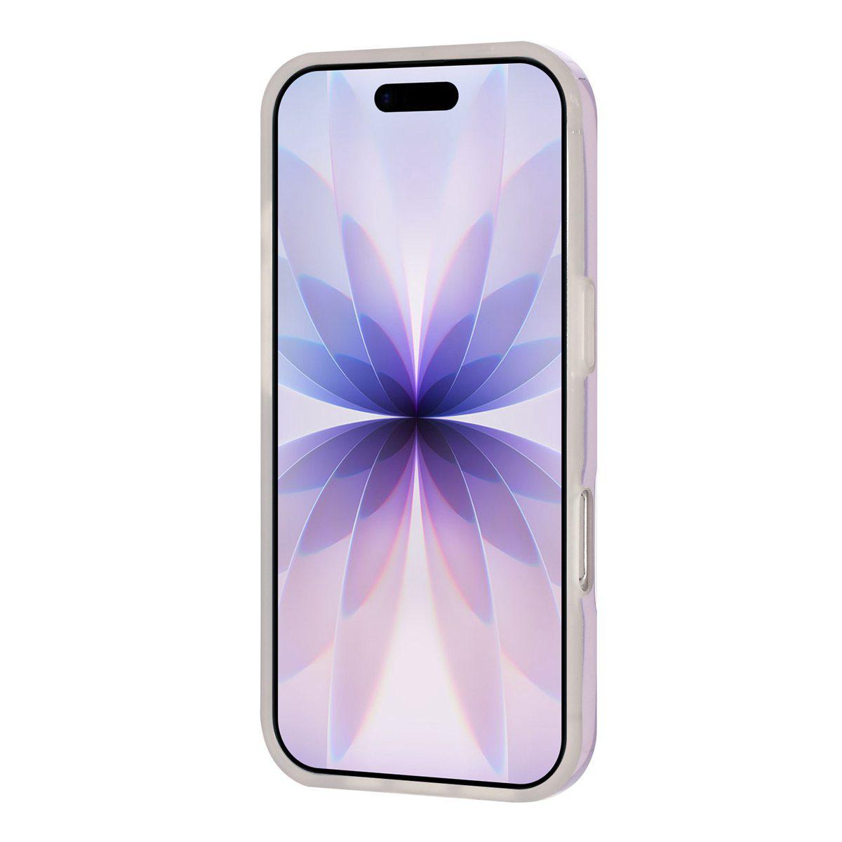 Compatible with iPhone 18 Pro Max Full Coverage IMD Printed Vertical Stripes TPU Phone Case - Purple