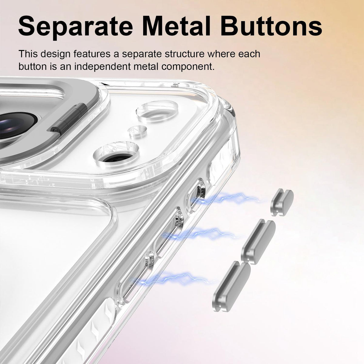 Compatible with iPhone 18 Pro Max Lens Frame Holder Acrylic TPU Phone Case - Transparent