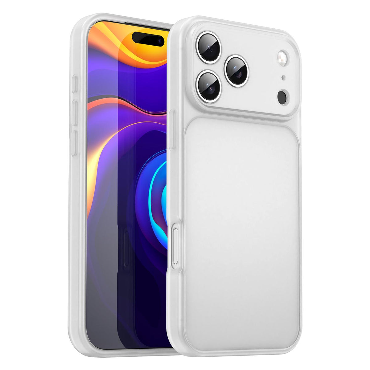 Compatible with iPhone 18 Pro Max Fanying Series Precision Camera Hole PC Dual-Layer TPU Translucent Frosted Phone Case - Matte White