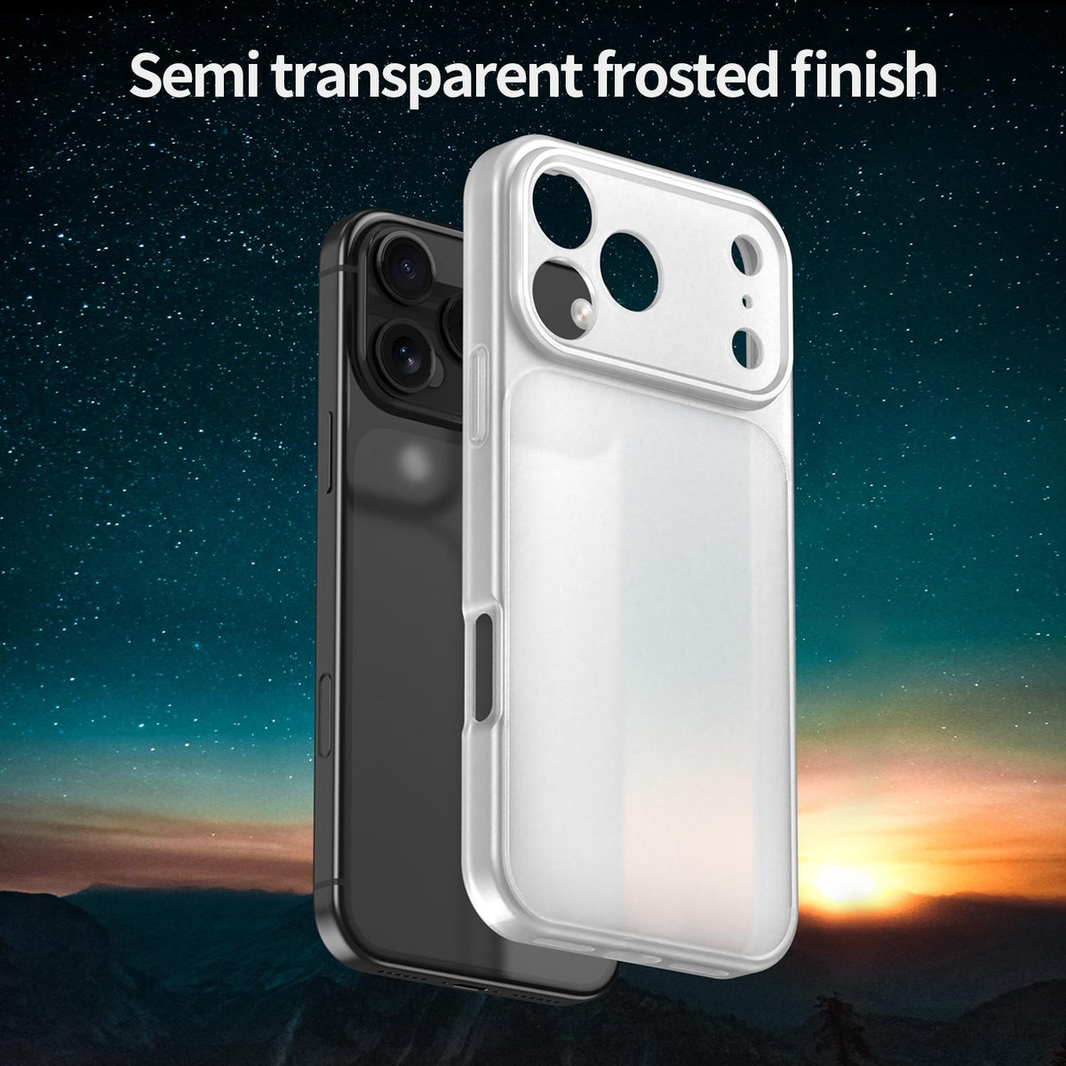 Compatible with iPhone 18 Pro Fanying Series Precision Camera Hole PC Dual-Layer TPU Translucent Frosted Phone Case - Matte White