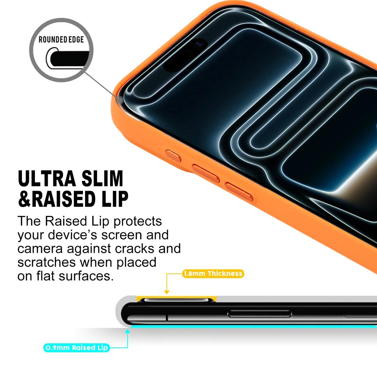 Compatible with iPhone 18 Pro GEBEI Skin Feel Starry Dot Magnetic Phone Case - Orange