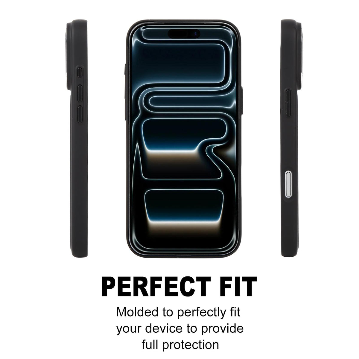 Compatible with iPhone 18 Pro GEBEI Skin Feel Starry Dot Magnetic Phone Case - Black